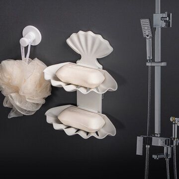 I found this amazing Shell Shaped Soap Box Dish Double Layer Drain Essential Oil Soap Boxes Punch-free Bathroom Shelf Toilet Storage Racks Organizer with US$2.99,and 14 days return or refund guarantee protect to us. --Newchic Sponge Storage, Shelf Toilet, Layered Soap, Essential Oil Soap, Creative Bathroom, Bathroom Gadgets, Bathroom Drain, Bathroom Storage Racks, Kitchen Sponge