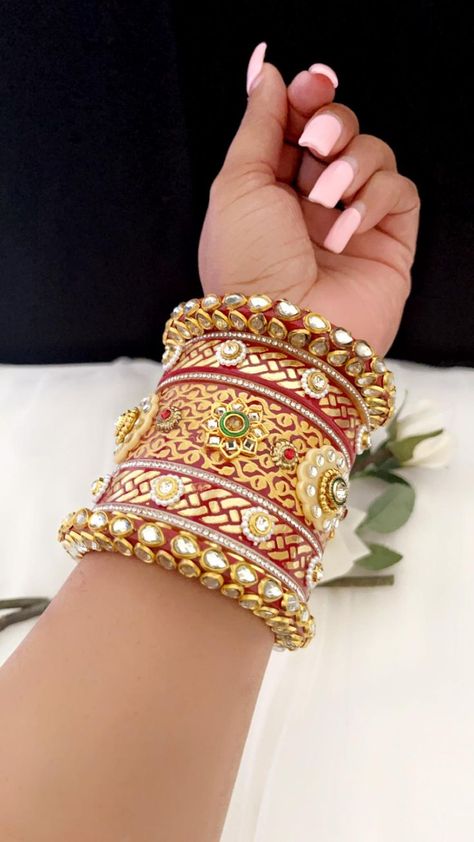 "Discover stunning bridal bangles, unique bangle designs, and exquisite handmade jewelry. Perfect for weddings, festivals, and daily elegance. Punjabi Bangles, Punjabi Chura, Wedding Chura, Wedding Bangles, Bridal Chura, Unique Bangle, Indian Bangles, Indian Brides, Bangles Indian