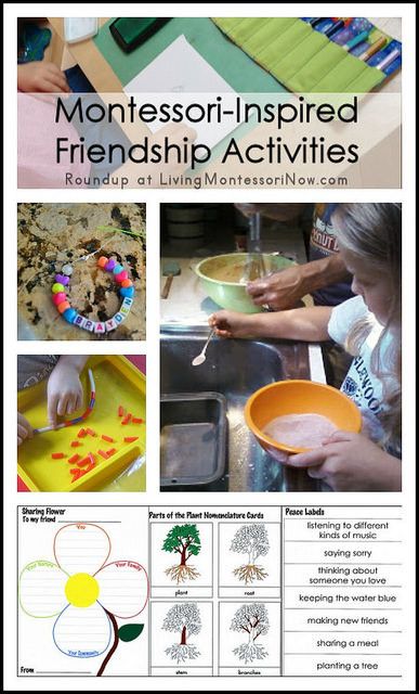 Roundup of Montessori-inspired friendship ideas and activities ... including ideas parents can use to help foster kids' friendships Curriculum Themes, Preschool Friendship, Friendship Ideas, Friendship Theme, Educational Theories, Friendship Skills, Friendship Activities, Building Character, Montessori Lessons