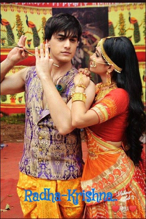 Janmashtami dream sequence of #Kaira... As Radha-Krishna... Naira Kartik, Dream Sequence, Shivangi Joshi Instagram, Kaira Yrkkh, Marriage Photography, Bridal Lehenga Collection, Mohsin Khan, Cutest Couple Ever, Shivangi Joshi