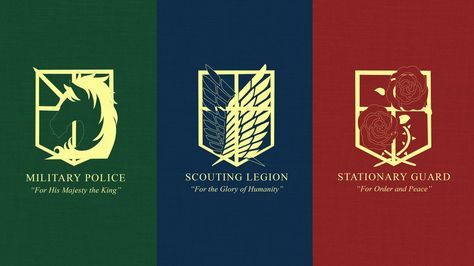 Anime Attack On Titan  Stationary Guard Military Police Brigade Shingeki No Kyojin Scouting Legion Wallpaper Attack On Titan, Wallpapers, Anime, Logos