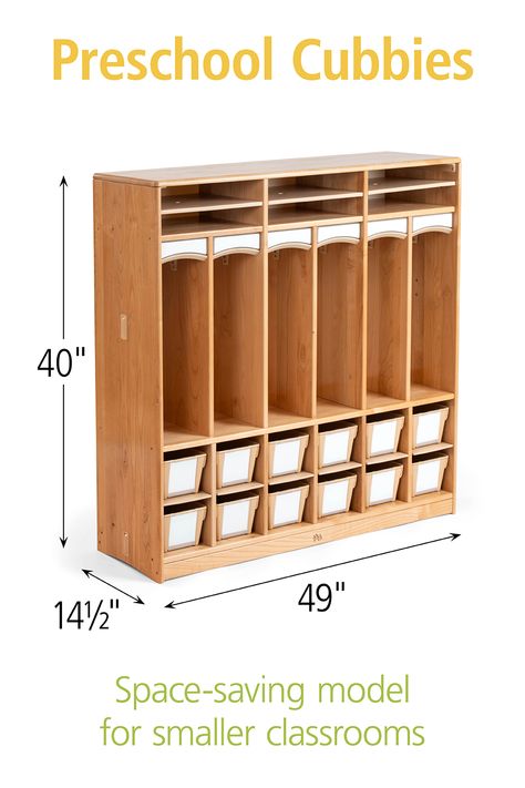 https://www.communityplaythings.com/products/classroom/cubbies-and-lockers/preschool-cubbies/compact-preschool-cubby-6?v=A264_G491 Preschool Cubbies, Preschool Classroom Organization, Classroom Cubbies, Kindergarten Classroom Organization, Mail Slots, Classroom Welcome, Toddler Classroom, Montessori Classroom, Classroom Furniture