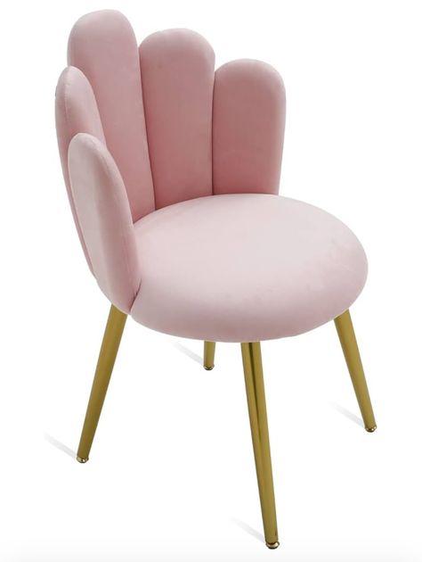 Cute Chairs, Accent Stools, Bedroom Pink, Velvet Accent Chair, Vanity Chair, Gold Legs, Velvet Chair, Makeup Room, Modern Accents