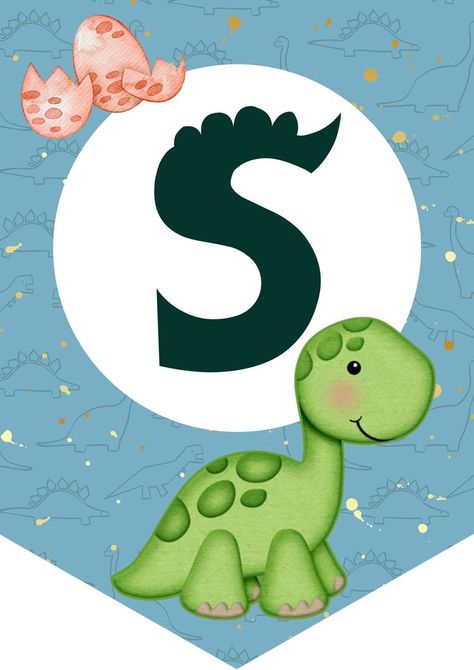 banderines de dinosaurio, ¡Feliz cumpleaños! Dinosaur Classroom, Wall Painting Living Room, Flashcards For Kids, Baby Dino, Birthday Balloon Decorations, Dinosaur Theme, Baby Kit, Class Decoration, Dinosaur Party