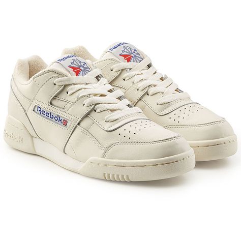 Reebok Workout Plus Vintage Sneakers ($119) ❤ liked on Polyvore featuring men's fashion, men's shoes, men's sneakers, shoes, sneakers, white, reebok mens shoes, mens white shoes, men's vintage shoes and mens vintage sneakers Mens White Sneakers, Reebok White Sneakers, Reebok Workout Plus, Shoes Sneakers White, White Shoes Men, White Sneakers Men, White Reebok, White Leather Shoes, Vintage Sneakers