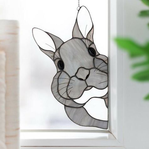 Corner Suncatcher, Stainglass Pattern, Stained Glass Animals, Stained Glass Cat, Animal Outline, Cat Hanging, Stained Glass Patterns Free, Glass Window Art, Glass Cat