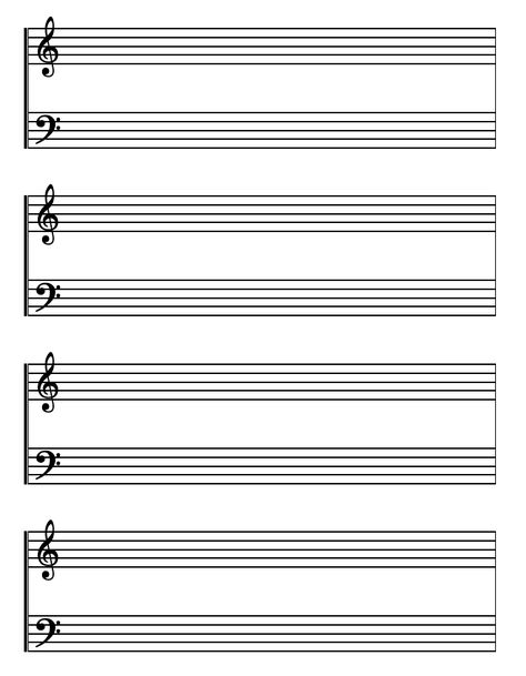 Printable Full-Page Piano Staff Paper Staff Paper Free Printable, Blank Piano Sheet Music, Music Theory Worksheets Free Printable, Piano Worksheets, Free Music Worksheets, Music Theory Piano, Blank Sheet Music, Reading Sheet Music, Music Theory Lessons