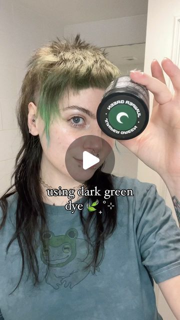 Faeryn on Instagram: "forest green hair🌲🌳 ⁣  ⁣˖°˖ juniper green hair dye - @lunartideshair ˖°˖⁣  still growing out the black box dye! was v impressed with how long the last dye stayed in my hair so hoping this lasts well too.  I know this would work better with bleach but I’m trying to grow my hair out without, also mega enjoying the swampy tones! 🍀  ⁣⁣ ♡⁣⁣ mullet haircut by @aimeejayhairx ♡⁣⁣ ⁣⁣⁣⁣⁣⁣  ⁣‎✧ brush also from @lunartideshair /gifted ⁣‎✧  ⁣⁣⁣⁣⁣⁣⁣⁣⁣⁣⁣⁣⁣⁣⁣⁣⁣⁣⁣⁣⁣⁣⁣⁣⁣ ⁣⁣⁣⁣⁣⁣⁣⁣⁣⁣⁣⁣⁣⁣⁣ ☆. 𓍊𓋼𓍊 𓆏 𓍊𓋼𓍊.☆⁣⁣⁣⁣⁣⁣⁣⁣⁣⁣⁣⁣⁣⁣⁣⁣⁣⁣⁣⁣⁣⁣⁣⁣⁣⁣⁣⁣ ⁣⁣⁣⁣⁣⁣⁣⁣⁣⁣⁣⁣⁣⁣⁣⁣ ⁣⁣⁣⁣⁣⁣⁣⁣⁣⁣⁣⁣⁣⁣⁣⁣  ⁣⁣⁣⁣⁣⁣⁣⁣⁣⁣⁣⁣⁣⁣⁣⁣⁣⁣⁣⁣⁣⁣⁣⁣⁣⁣⁣⁣ ⁣⁣⁣⁣⁣⁣⁣⁣⁣⁣⁣⁣.☆⁣ tags ☆.⁣⁣⁣⁣⁣⁣⁣⁣⁣⁣⁣⁣⁣⁣⁣⁣⁣⁣⁣⁣⁣⁣⁣⁣⁣⁣⁣⁣⁣⁣⁣⁣⁣⁣⁣⁣⁣⁣⁣⁣⁣⁣⁣⁣⁣⁣⁣⁣⁣⁣⁣⁣⁣⁣ #hairdye #darkgrunge #greenhairdontcare #darkcottagecore #grungegoth #junipergreen #grungevibes #nonbinaryhai Brown To Green Hair, Juniper Green Hair, Partially Dyed Hair, Forest Green Hair, Dark Green Hair, Green Hair Dye, Juniper Green, Box Dye, Mullet Haircut