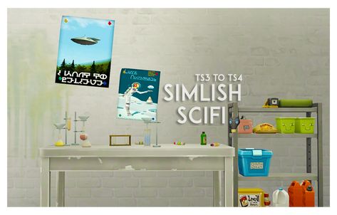 Simlish Posters, Simlish Cc, Sims Medieval, Cc Finds, Sims 4 Cc, Retro Futurism, Sims 2, Sims Cc, Sims 4