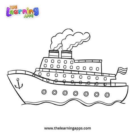 Ship coloring pages are fun for kids. We share his passion for a ship with vehicle coloring pages. See the category to find a more printable coloring sheet.  #kids #ship #printable #coloring #children #coloringpages #worksheet #preschool #homeschooling #montessori #nursery #childdevelopment #vechicles Ship Coloring Pages, Vehicle Coloring Pages, Vehicles Coloring Pages, Colors Learning, Vegetable Coloring Pages, Preschool Homeschooling, Transportation For Kids, Montessori Nursery, Worksheet Preschool