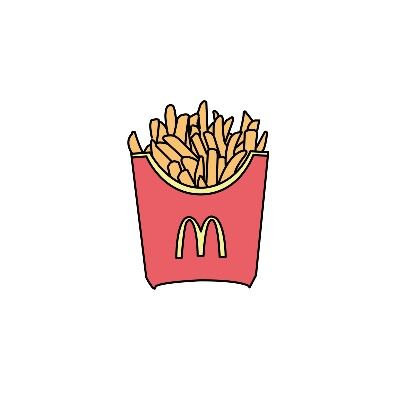 fries Fries Tattoo, Food Vector Art, Chip Tattoo, Sticker Sleeve, Food Vector, Daughter Tattoos, Tattoos For Daughters, Matching Tattoos, French Fries