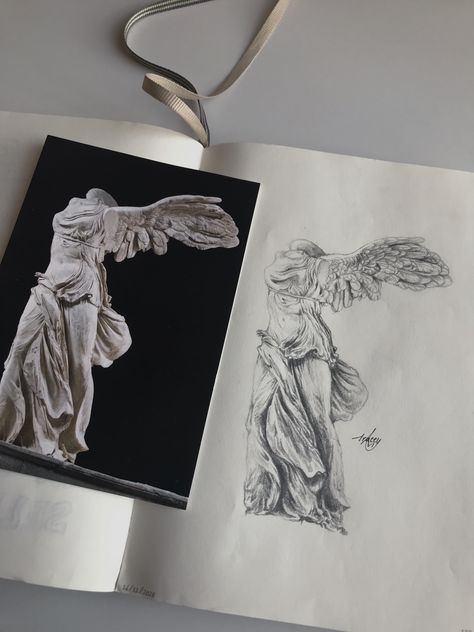 Winged Victory Of Samothrace Drawing, Winged Victory Drawing, Nike Of Samothrace Drawing, Nike Of Samothrace Tattoo, Winged Victory Of Samothrace Tattoo, Winged Victory Tattoo, Victory Tattoo, The Winged Victory, Winged Victory Of Samothrace