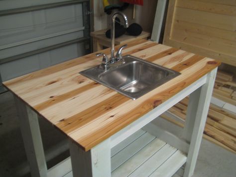 outdoor kitchen with sink | My Simple Outdoor Sink Outdoor Sinks Diy, Diy Outdoor Sink, Kitchen Sink Diy, Outdoor Sink, Outdoor Kitchen Sink, Small Outdoor Kitchens, Kitchen Sink Cabinet, Garden Sink, Kitchen Sink Design