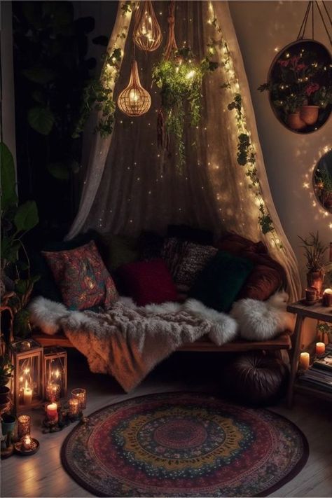 [CommissionsEarned] 40 Beautiful Boho Living Room Decor Ideas ( Links To Buy) #darkboholivingroomdecor Dark Boho Aesthetic, Moody Boho Living Room, Dark Boho Decor, Rattan Lights, Boho Living Room Decor Ideas, Plum Walls, Dark Boho Living Room, Burgundy Walls, Boho Living Room Ideas