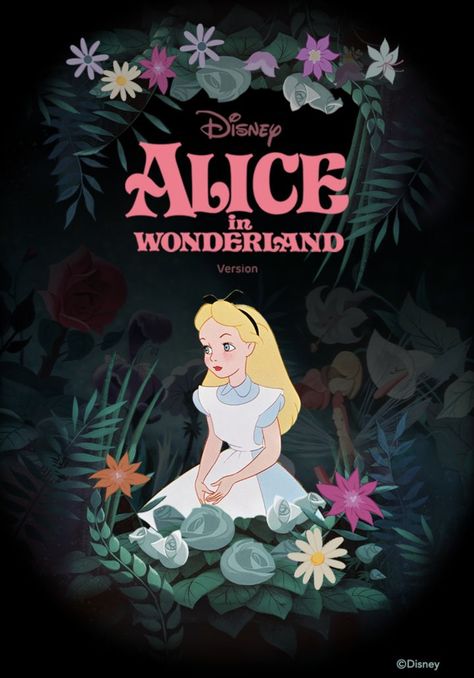 Disney Lines, Alice In Wonderland Poster, Alice In Wonderland Illustrations, Alice In Wonderland 1951, Alice In Wonderland Aesthetic, Disney Cartoon Characters, Disney Iphone, Film Disney, Animation Movie