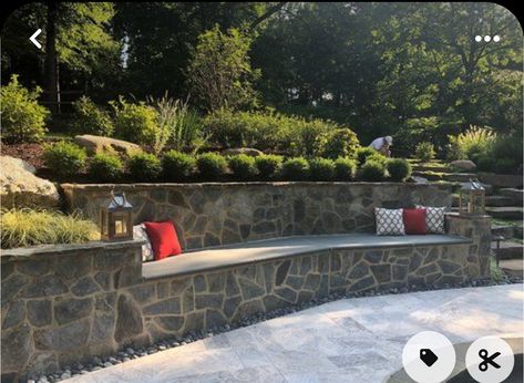 Hill Yard Ideas, Backyard Hill Landscaping, Retaining Wall Patio, Backyard Retaining Walls, Sloped Backyard Landscaping, Retaining Wall Design, Terraced Landscaping, Landscape Stairs, Landscaping On A Hill