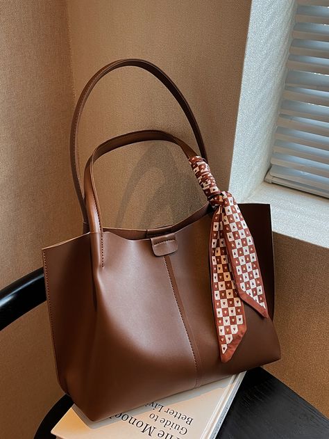 Large Bags For Women, Elegant Tote Bag, Tote Bag Leather Women, Work Tote Bags For Women, Tote Bag Diy Pattern, Handmade Leather Bag Pattern, Scarf Decor, Elegant Handbags, Leather Bag Tutorial