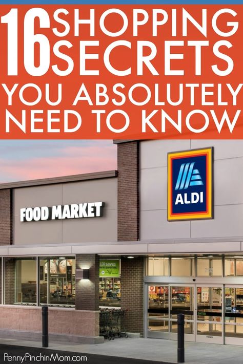 Saving money on groceries by learning these tips for shopping at ALDI.  Everything you need to know from the Aldi store hours to the magic barcodes that make life simpler.  Find out if they take credit cards and why you need a quarter to shop!    #groceries #savingmoney #budgeting #couponing #ppm Budget Food Shopping, Shopping At Aldi, Aldi Store, Aldi Meal Plan, Aldi Shopping, Aldi Recipes, Budget Food, Food Budget, Store Hacks