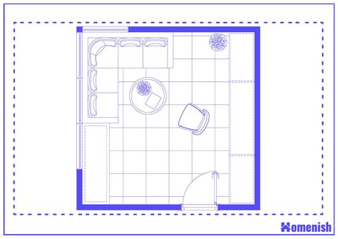 How to Place a Sectional in a Small Living Room (9 Great Ways) - Homenish Sectional In Corner Of Living Room, Small Living Room Sectional Layout, Sectional Living Room Layout, Corner Sofa Living Room, Large Sectional Sofa, Round Sectional, Coastal Decorating Living Room, Curved Sectional, Large Sectional