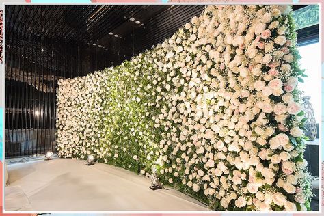 Looking for the perfect indoor wedding backdrop design to make your special day truly memorable? Check out these stunning ideas that will add an elegant touch to your wedding decor. From romantic floral arrangements to modern geometric designs, there's something for every couple's style. Create a picture-perfect backdrop for your ceremony or reception with these beautiful indoor wedding designs. Flower Wall Wedding Ceremony Backdrop, Indoor Wedding Backdrop, Floral Wall Wedding, Wedding Flower Wall Backdrop, Romantic Floral Arrangements, Rose Wedding Decorations, Engagement Decoration, Reception Stage Decor, Simple Stage Decorations