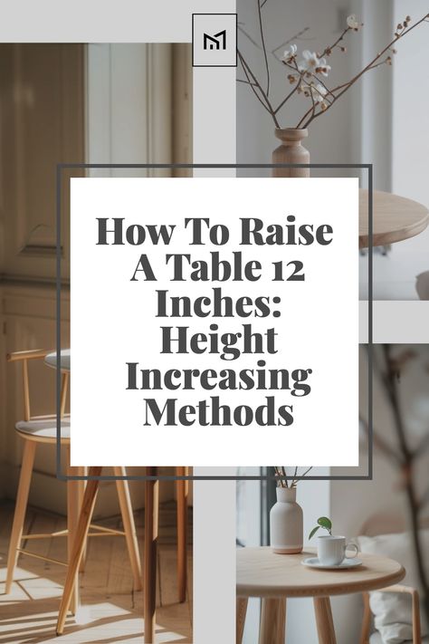 Discover techniques to raise a table by 12 inches, effectively increasing its height to suit your needs. Learn about using risers specifically designed for furniture, adding longer legs, or constructing a platform base. This guide offers solutions for ensuring stability and aesthetic coherence, making your table more functional without compromising its design. How To Raise A Table Height, Raise Table Height Diy, Table Leg Extenders Diy, How To Add Height To A Table Display, How To Make A Table Taller, Add Height To Table, Table Leg Extenders, Diy Table Legs, Hanger Bolts