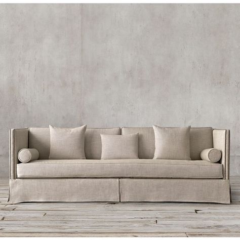 8' Morrison Sofa (54,180 MXN) ❤ liked on Polyvore featuring home, furniture, sofas, nailhead furniture, nailhead couch, high back sofa, highback sofa and high back couch Modern Style Living Room Decor, Restoration Hardware Sofa, Nailhead Furniture, Nailhead Sofa, American Sofa, Sofa Classic, Glamorous Interiors, Velvet Lounge Chair, Rh Rugs