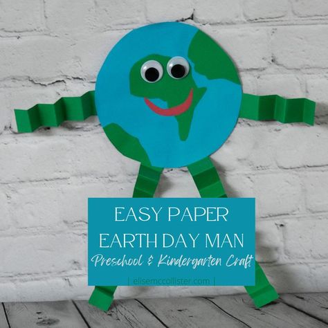 Easy Earth Day craft for Earth Day on April 22nd made of green, blue, red paper and googly eyes Cajun Shrimp Foil Packets, Shrimp Foil Packets, Springtime Crafts, Kids Scissors, Preschool Fine Motor Activities, Other Galaxies, About Earth, Earth Day Crafts, Preschool Fine Motor