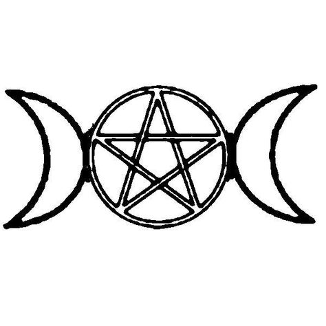 classic triple goddess with pentagram Pentacle Tattoo, Pentacle Art, Three Goddesses, Pentagram Tattoo, Witch Symbols, Moon Pentacle, Goddess Symbols, Pagan Symbols, Wiccan Symbols