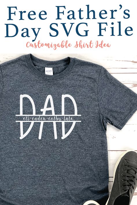 Use this SVG file from Everyday Party Magazine to make a special shirt or sign for dad for Father's Day. #FreeSVG #FathersDaySVG #CutFilesForCricut Dad Shirts Father's Day, Father’s Day Tshirt Ideas, Father’s Day Shirt Ideas, Dad Shirts Vinyl, Dad Tshirt Ideas, Dad T Shirt Ideas, Dad Shirt Ideas, Fathers Day Shirt Ideas, Gifts Kids Can Make