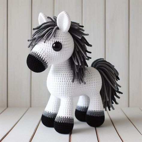 Free Horse Crochet Pattern, Crochet Horse Pattern Free Amigurumi, Crochet Horse Pattern Free, Crochet Horse Pattern, Horse Crochet Pattern, Amigurumi Horse, Horse Crochet, Crochet Pony, Pattern Step By Step