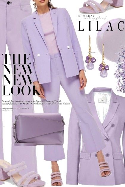 The New Look in Pantsuits from beleev  - trendme.net Lavendar Pant Suit, Lavender Suits For Women, Lavendar Pants, Purple Pantsuit, Suits For Women Prom, Lavender Suit, Masters Graduation, Blazer Set, Spring Fashion Trends