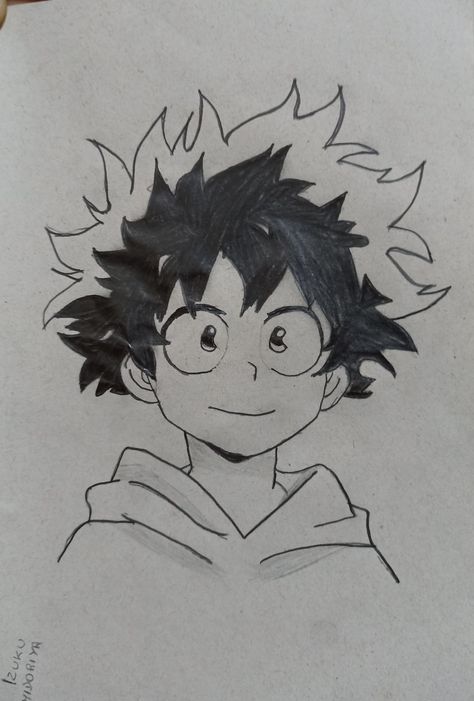 How To Draw Deku, Anime Sketch Easy Pencil, Deku Drawing Sketch, Cute Small Things To Draw, Deku Sketch, My Hero Academia Drawing, Deku Drawing, Mha Sketches, Dibujos Ideas