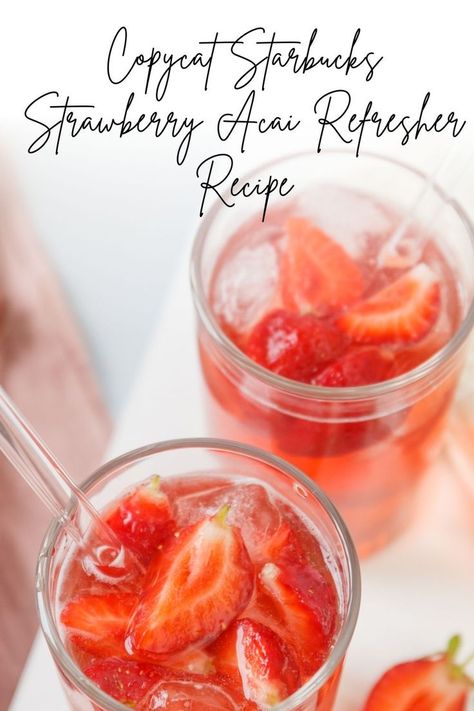 Copycat Starbucks Strawberry Acai Refresher Recipe Copycat Starbucks Strawberry Acai, Strawberry Acai Refresher Recipe, Starbucks Strawberry Acai, Starbucks Strawberry Acai Refresher, Protein Granola Bars, Strawberry Acai Refresher, Starbucks Strawberry, Protein Granola, Strawberry Acai