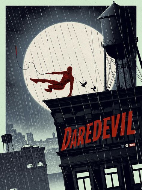 Daredevil Glow-in-the-Dark Art Print by Matt Ferguson Daredevil Design, Hero Movie Poster, Daredevil Poster, Dark Marvel, Matt Ferguson, Daredevil Artwork, Matthew Murdock, Comics Poster, Daredevil Art