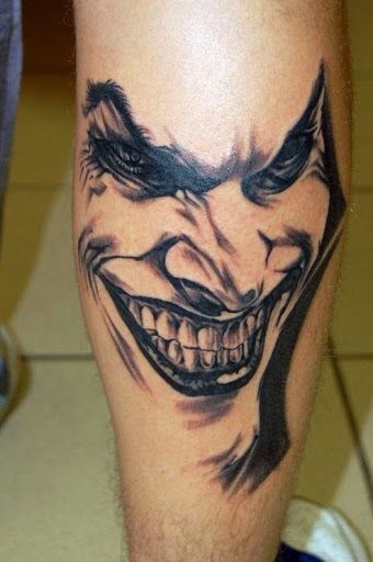 best joker design tattoo for men Tato Joker, Joker Face Tattoo, Joker Tattoos, Joker Tattoo Design, Vintage Tattoos, Comic Tattoo, Clown Tattoo, Kunst Tattoos, Joker Face