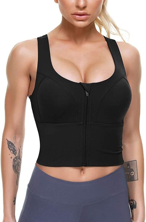 Fitness, clothing, sports bra, sports activities, sport's clothing, active wear Front Zip Sports Bra, Supportive Sports Bras, Camisole Bra, Style Sportif, Strappy Sports Bras, Lounge Lingerie, Padded Sports Bra, Yoga Workout, Casual Sporty