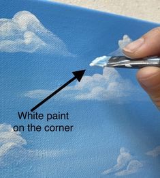 How To Paint Clouds Easy, How To Paint A Cloud, How To Draw Clouds Step By Step, Oil Tutorial, Art Kid Aesthetic, Cloud Painting Acrylic, How To Paint Clouds, Cloud Tutorial, Painting Clouds