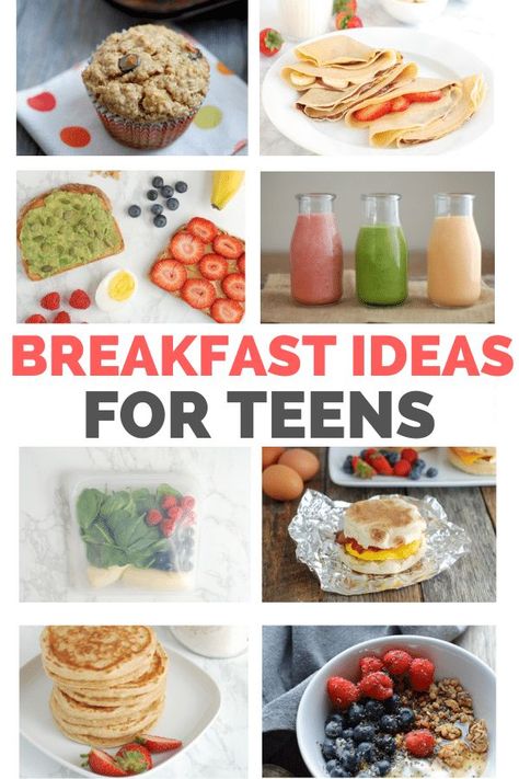 Need some healthy breakfast ideas for teens? Here are 40-plus meals for inspiration, including lots of make-ahead options! Breakfast For Kids Before School, Breakfast For Teens, Breakfast Ideas For Teens, Make Ahead Oatmeal, Small Breakfast, Homemade Pancake Mix, Fast Breakfast, Prep Breakfast, Homemade Waffles