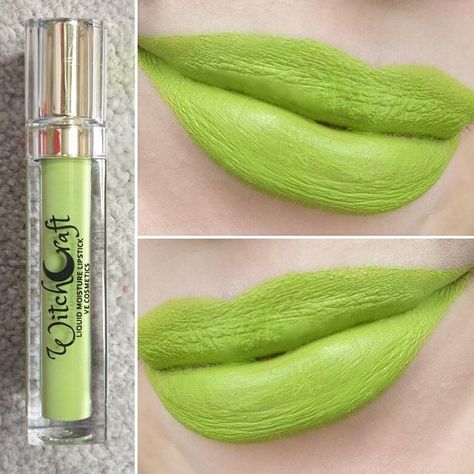 Unique Lipstick, Green Lipstick, Green Lips, Indie Makeup, Red 40, Moisturizing Lipstick, Kiwi Fruit, Gothic Aesthetic, Vegan Makeup