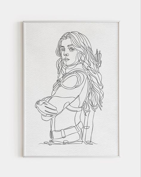 #lineart #marvel #katebishop #hawkeye #haileesteinfeld #fanart #wallartprint Hailee Steinfeld Tattoo Ideas, Hailee Steinfeld Drawing, Line Art Portrait, Kate Bishop, Red Thread, Hailee Steinfeld, Art Portrait, Hawkeye, Marvel Superheroes