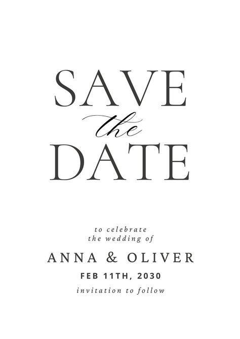 Templates Save Our Date Template, Save The Date Templates Design, Canva Save The Date, Minimalist Save The Date, Photo Collage Prints, Aesthetic Wedding, Printable Invitation Templates, Text Layout, Alumni Association