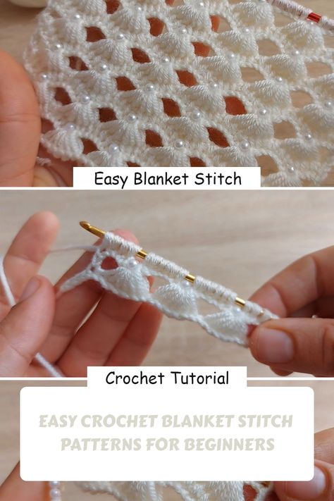 Easy Crochet Blanket Stitch Patterns For Beginners #CrochetProjects Crochet Blanket Stitch, Thread Projects, Crochet Thread Projects, Crochet Blanket Stitch Pattern, Easy Crochet Blanket, Crochet Size, Crochet Lace Pattern, Blanket Stitch, Lace Crochet