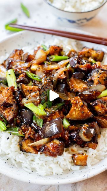 Rene Barker on Instagram: "This Simple Soyaki Eggplant 🍆 is a quick and delicious way to eat your veggies. Eggplant is marinated in Soyaki sauce before being pan-fried. Served over rice – this is a better than takeout recipe.

Comment “RECIPE” to get this recipe 🤗 or use the link in my bio

#thissavoryvegan #eggplant #eggplantrecipes #traderjoesrecipes #vegantraderjoes" Soyaki Sauce, Indian Eggplant Recipes, Trader Joes Recipes, Better Than Takeout, Takeout Food, Eggplant Recipes, Asian Cooking, Rice Noodles, Trader Joes