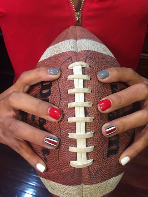 Ohio State Buckeyes Nails Art, Ohio State Football Nails, Ohio State Nails Buckeyes, Osu Nails Buckeyes, Ohio State Buckeyes Nails, Ohio State Nails Designs, Lions Nails, Osu Nails, Ohio State Nails