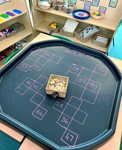 Number Tuff Tray, Continuous Provision Year 1, Year 2 Maths, Maths Eyfs, Year 1 Classroom, Year 1 Maths, Mathematics Activities, Tuff Spot, Continuous Provision