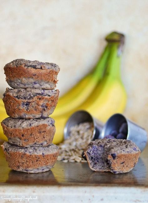 Muffins Oatmeal, Banana Blueberry Oatmeal Muffins, Blueberry Banana Muffins, Muffins Blueberry, Banana Oatmeal Muffins, Banana Blueberry Muffins, Banana Muffin Recipe, Oatmeal Muffins, Zucchini Muffins