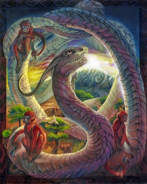 austrailian rainbow serpent - Yahoo Image Search Results African Dragon Tattoo, African Dragon, Plot Ideas, Snake Goddess, Rainbow Dragon, Dragon Book, Speculative Evolution, African Mythology, Rainbow Snake