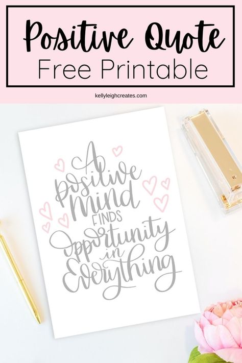 Use this free positive quote printable to help refocus your mindset during tough times. Hang it on your wall or print it out to include in your journal. Bullet Journal Printables, Free Printable Stickers, Free Printable Wall Art, Planner Printables Free, Positive Quote, Positive Mind, Printable Labels, Printable Quotes, Tough Times