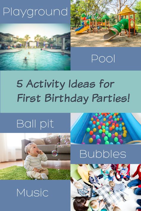 Playground, Pool, Ball Pit, Bubbles, and Music Kit First Birthday Activities, Kids Musical Instruments, Birthday Activities, Pool Birthday Party, Bubble Wands, Easy Activities, Ball Pit, Inflatable Pool, Activity Ideas