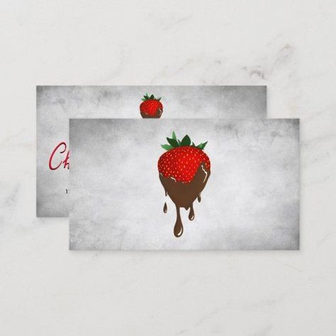 Strawberry Business, Chocolate Business, Patisserie Shop, Restaurant Business Cards, Business Cards Layout, Vintage Chocolate, Bakery Business, Chocolate Strawberry, How To Make Chocolate